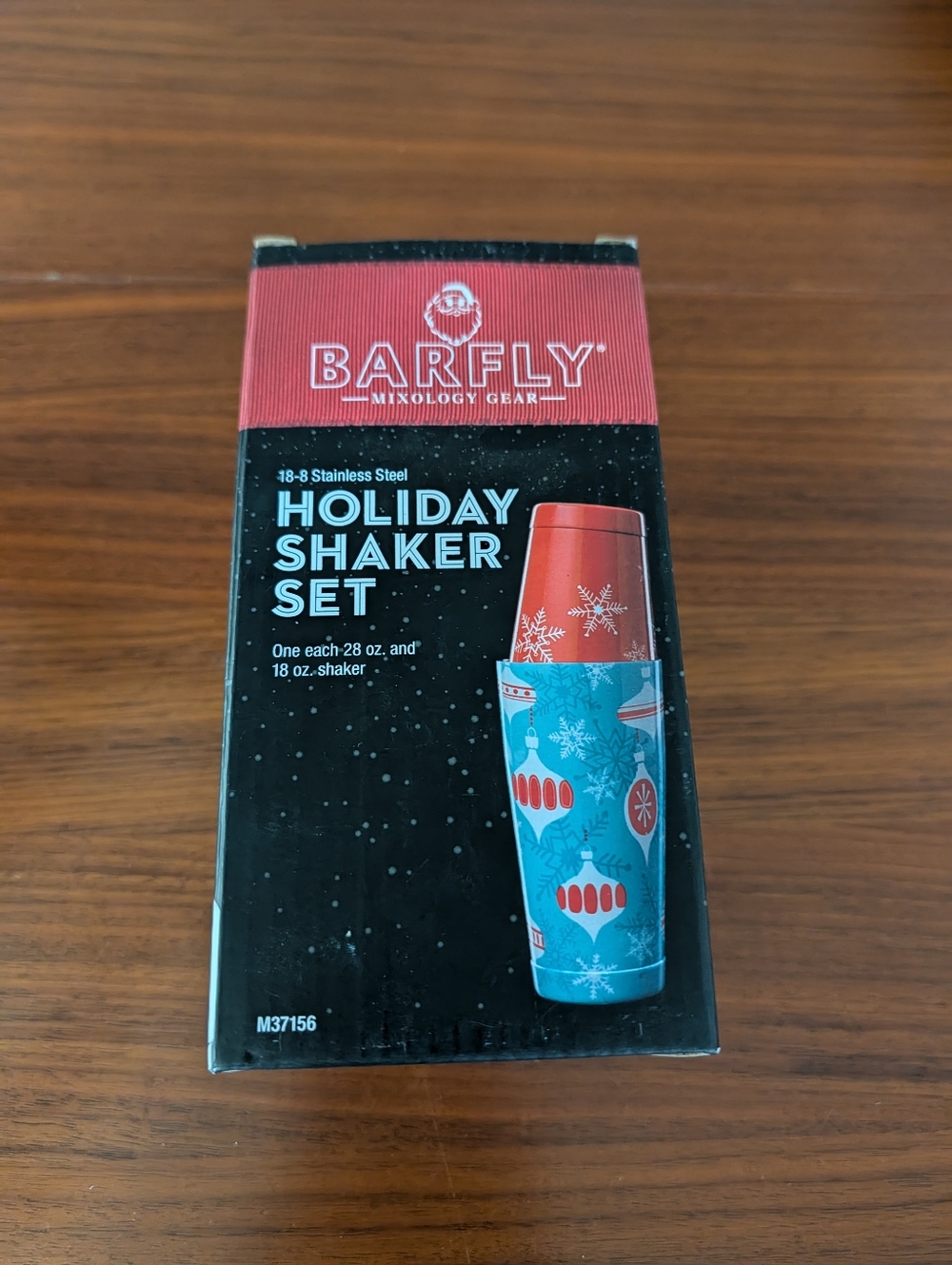 Barfly Holiday Ornaments Cocktail Shaker Tin Set New Cocktail Shaker